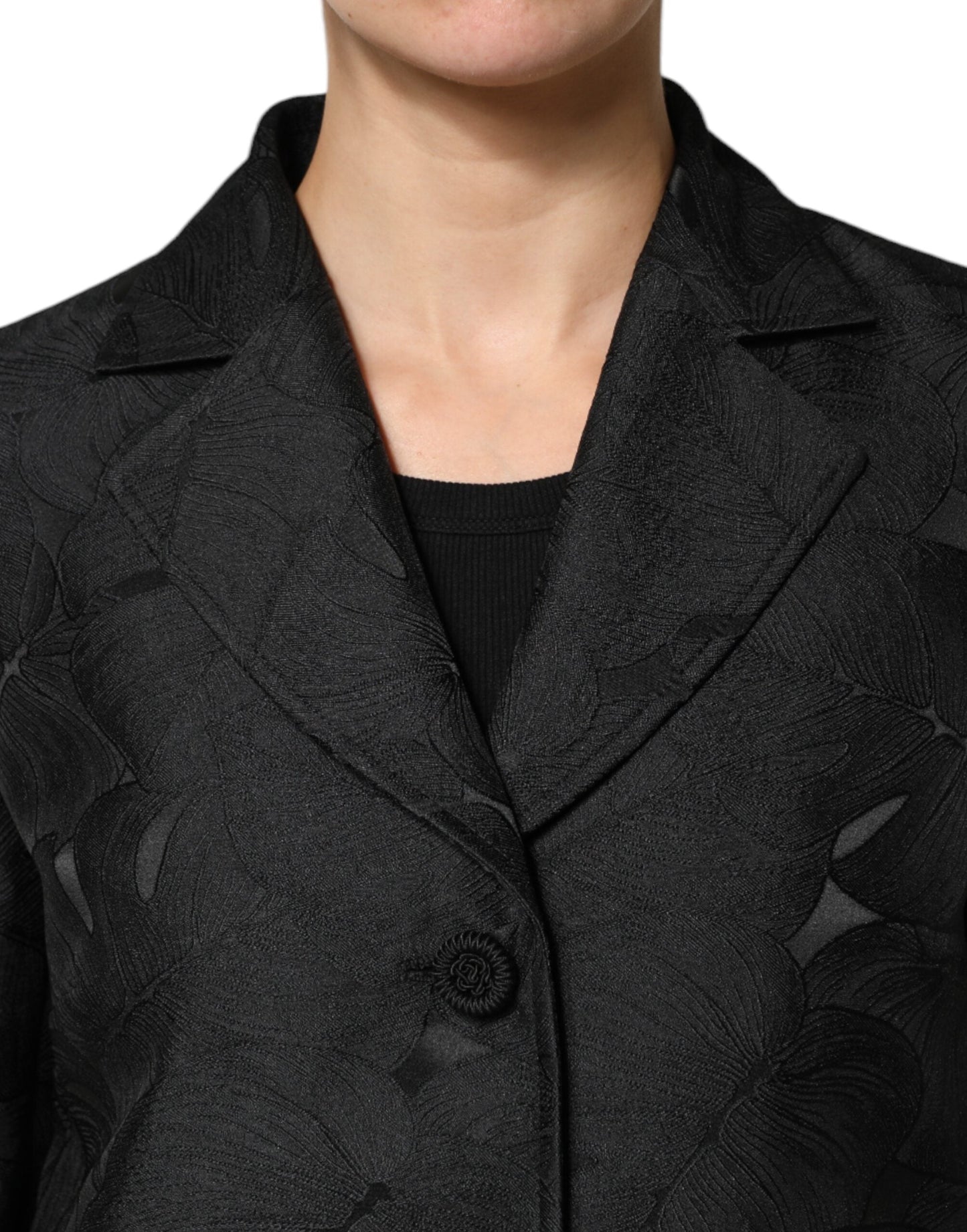 Dolce & Gabbana Black Single Breasted Trench Coat Women's Jacket