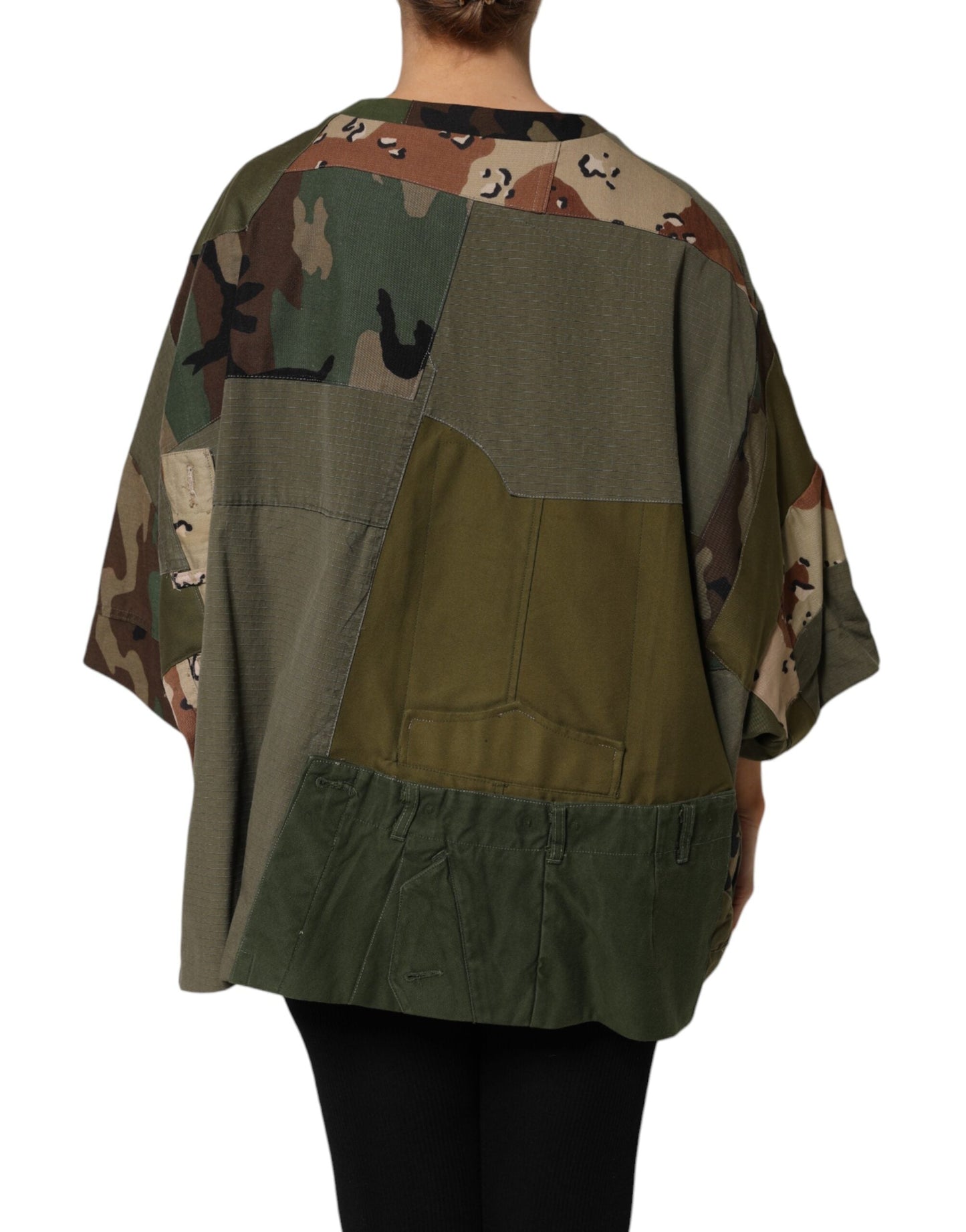 Dolce & Gabbana Multicolor Camouflage Oversized Top Women's T-shirt ()