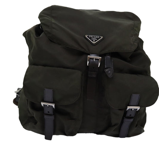 PRADA Backpack Nylon Khaki  72425
