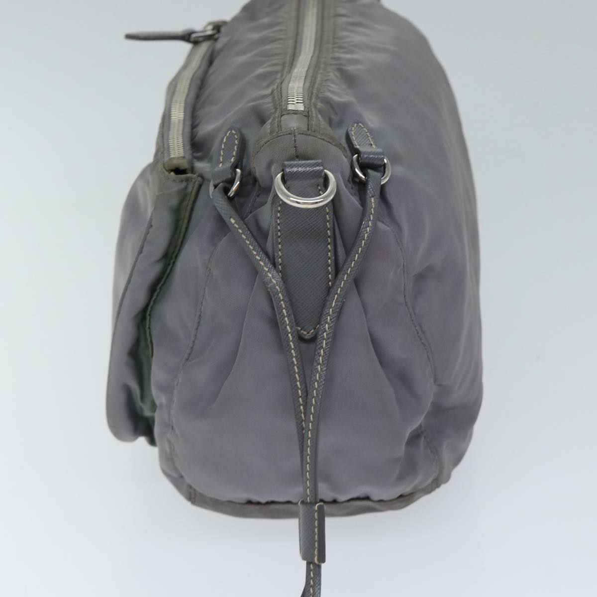 PRADA Shoulder Bag Nylon Gray  72444