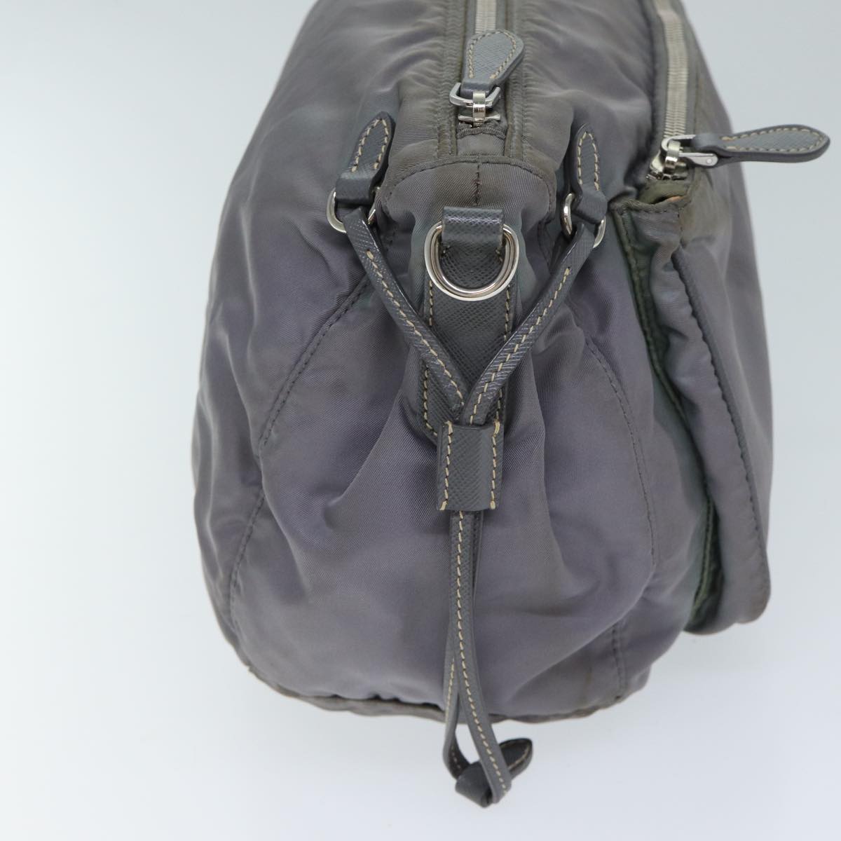 PRADA Shoulder Bag Nylon Gray  72444