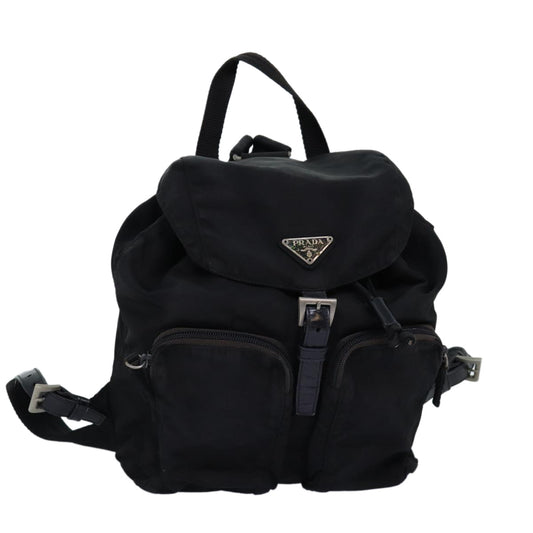 PRADA Backpack Nylon Black  72491