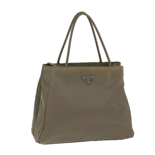 PRADA Hand Bag Nylon Gray  72494