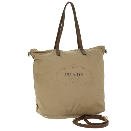 PRADA Tote Bag Nylon 2way Beige  72541