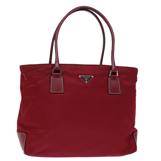 PRADA Hand Bag Nylon Red  72552