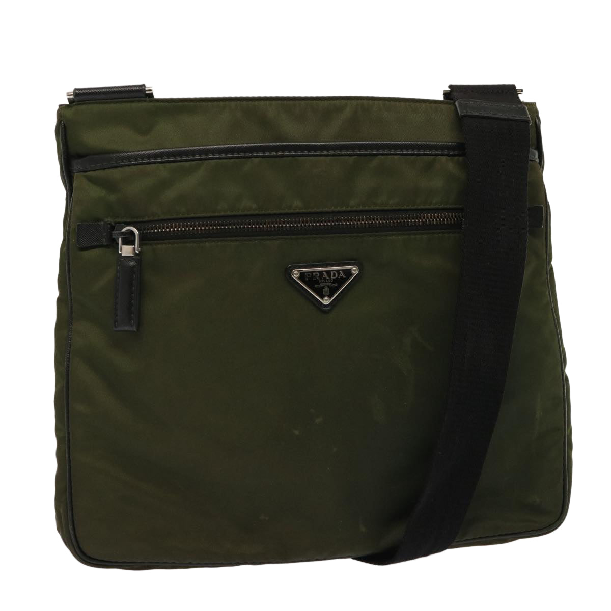 PRADA Shoulder Bag Nylon Khaki  72559