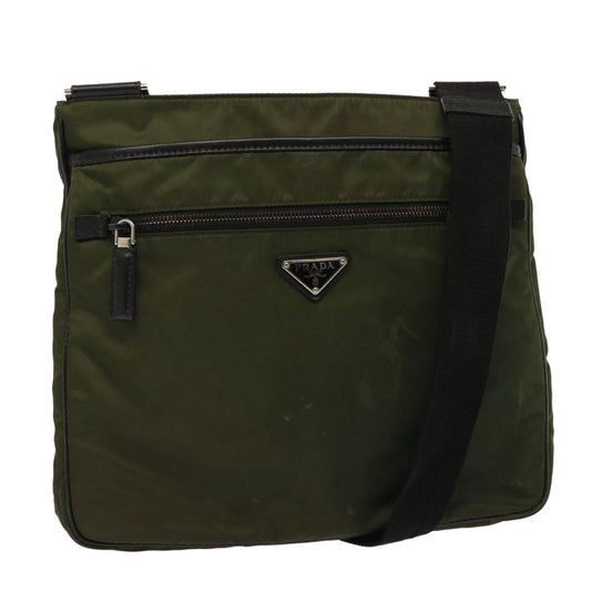 PRADA Shoulder Bag Nylon Khaki  72559