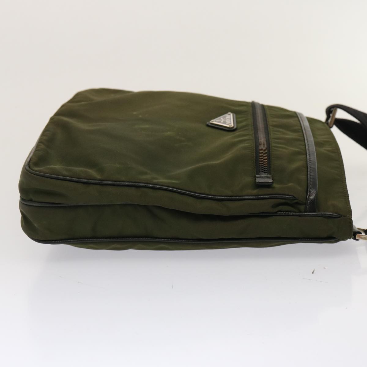 PRADA Shoulder Bag Nylon Khaki  72559