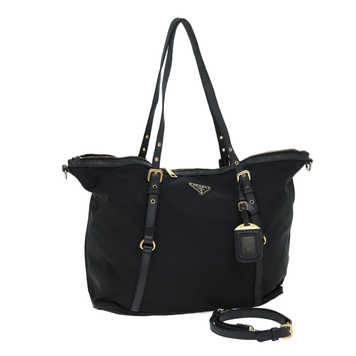 PRADA Shoulder Bag Nylon 2way Black  72565