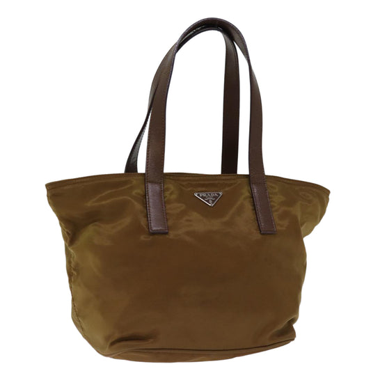 PRADA Hand Bag Nylon Brown  72569