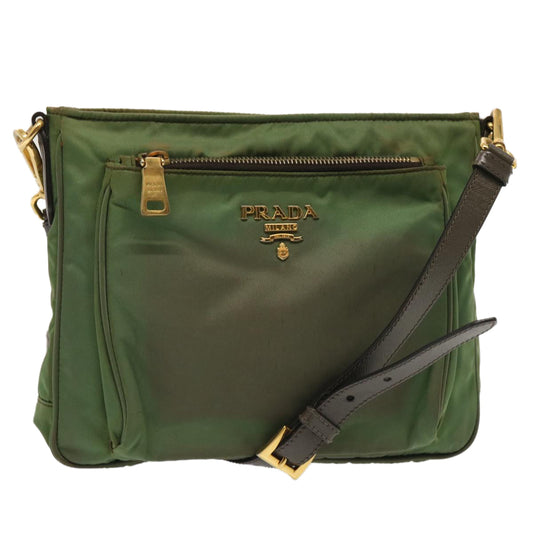PRADA Shoulder Bag Nylon Khaki  72572