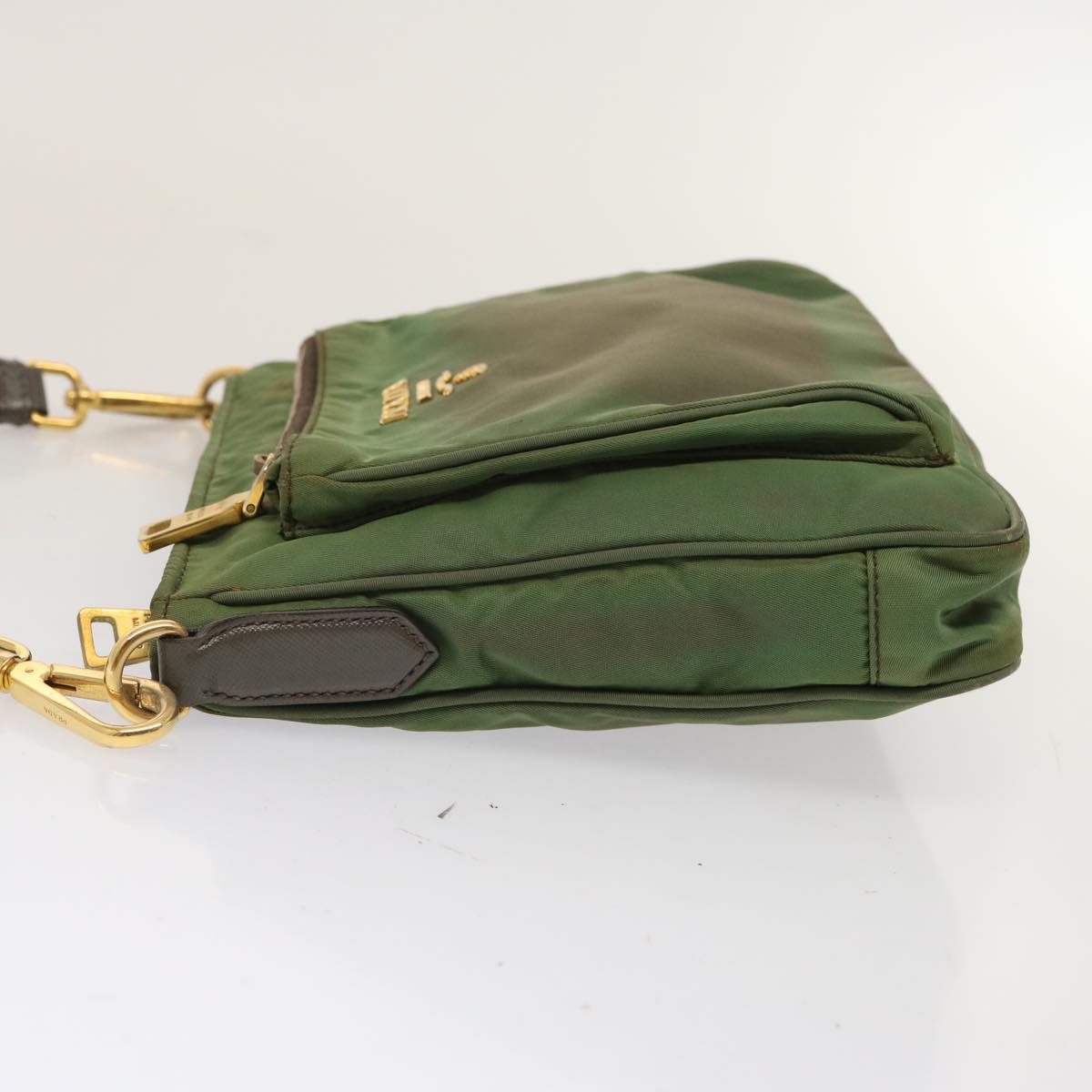 PRADA Shoulder Bag Nylon Khaki  72572