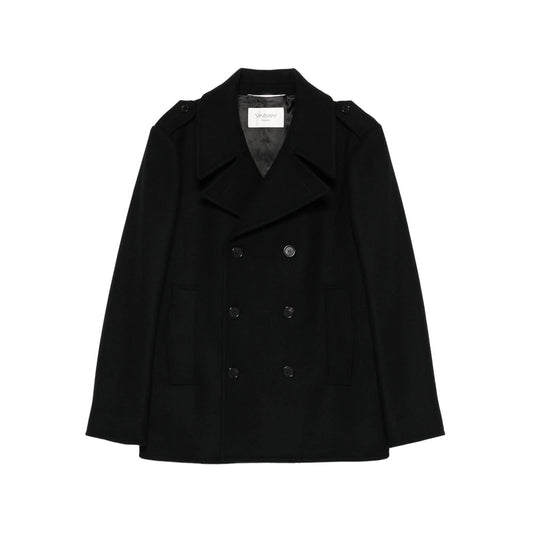 Saint Laurent Black Jackets - Blazers Men