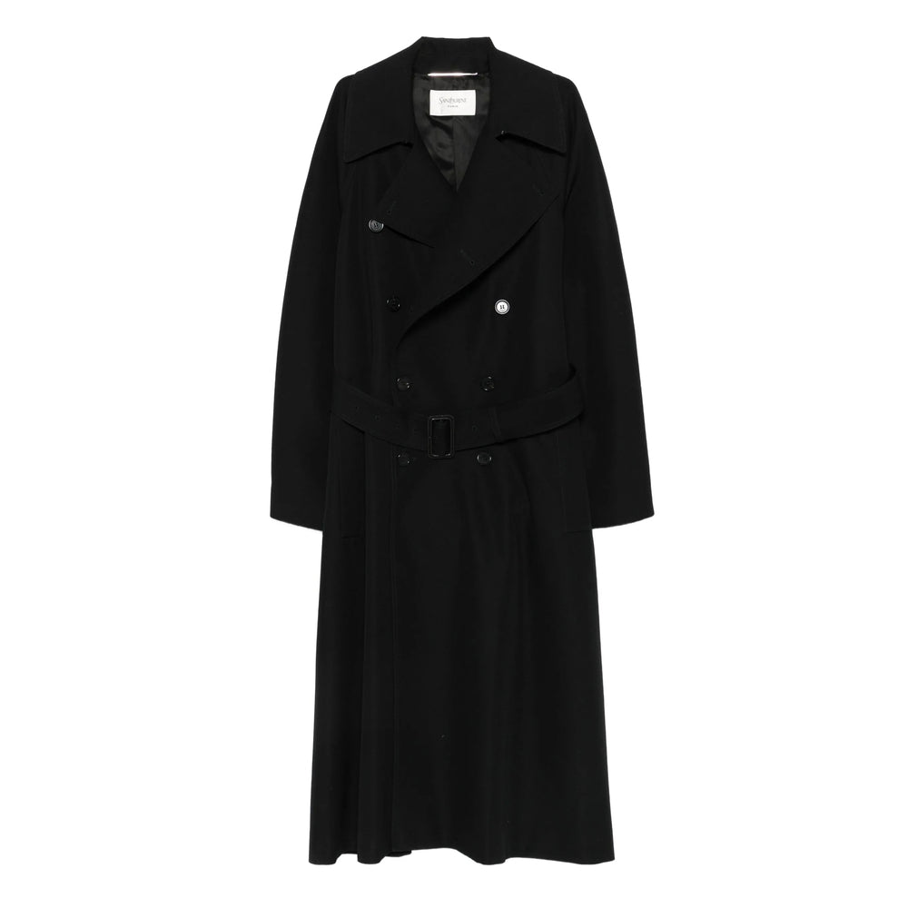 Saint Laurent Black Coats - Trench Coats Men