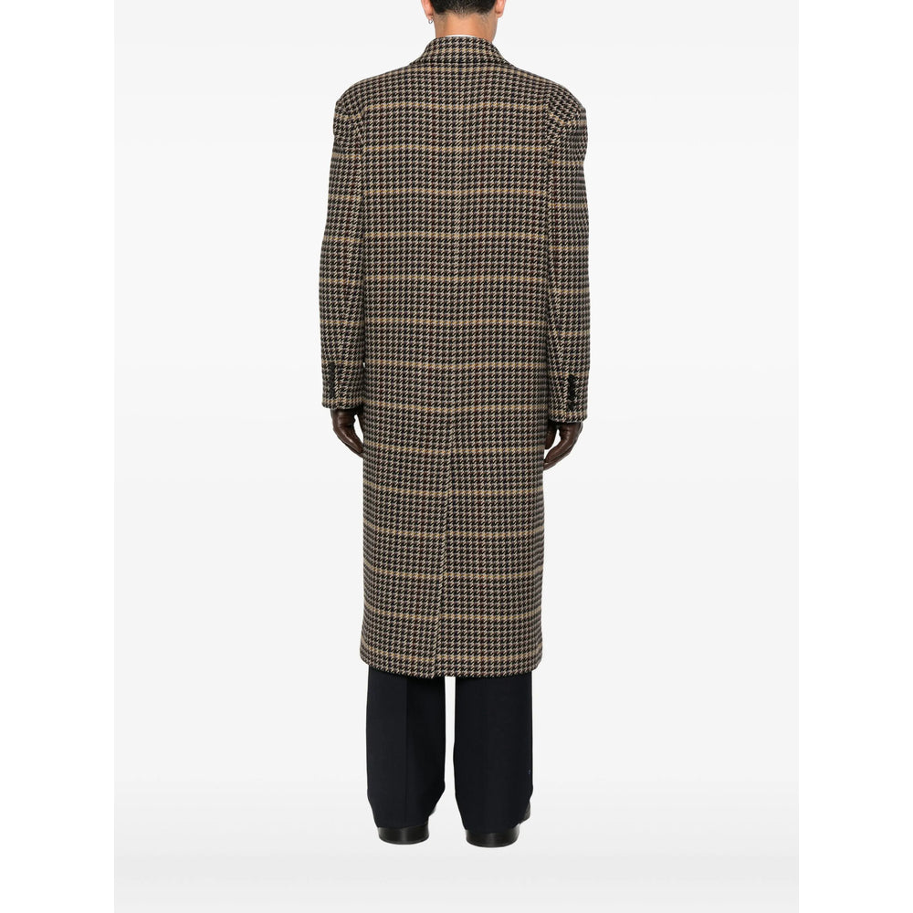 Saint Laurent Black Coats - Double Breasted Coats Men