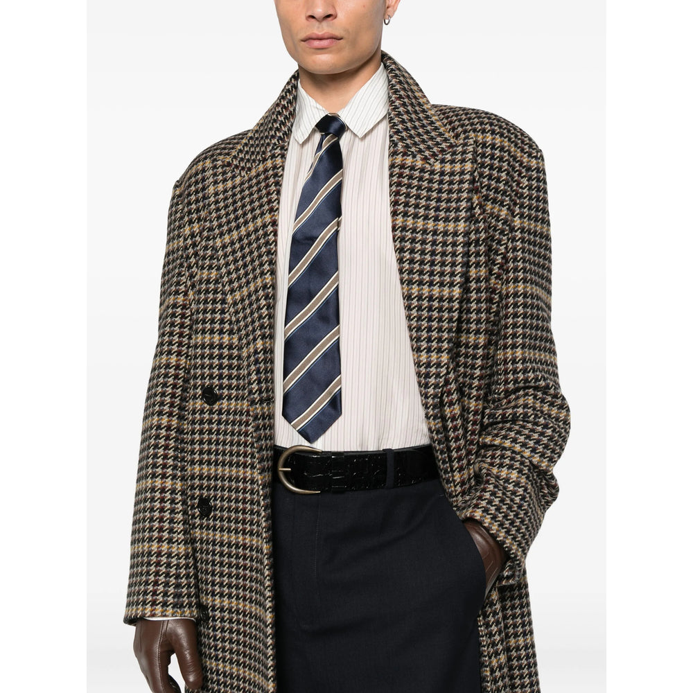 Saint Laurent Black Coats - Double Breasted Coats Men