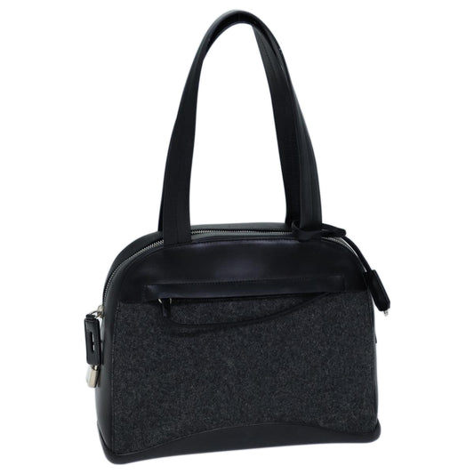 PRADA Shoulder Bag Wool Gray  72599