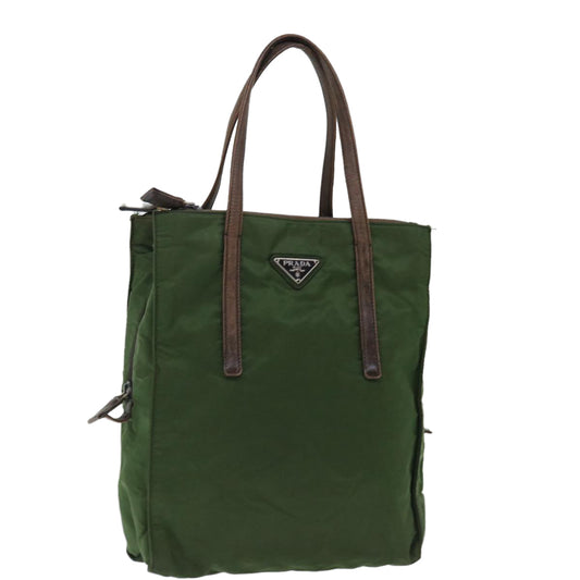 PRADA Hand Bag Nylon Khaki  72610
