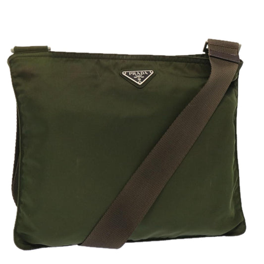 PRADA Shoulder Bag Nylon Khaki  72628