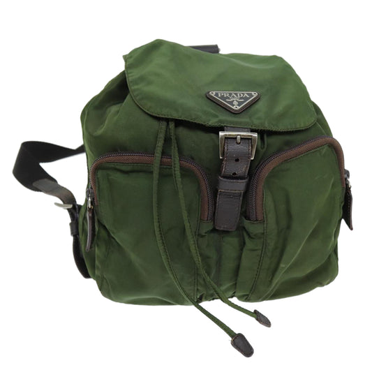 PRADA Backpack Nylon Khaki  72632