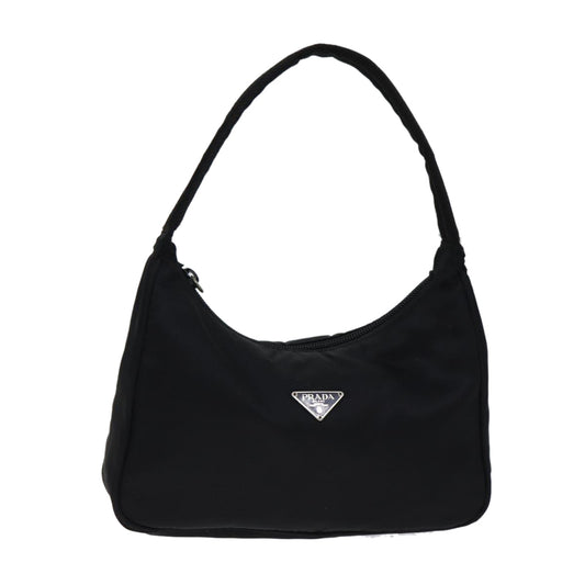 PRADA Hand Bag Nylon Black  72648