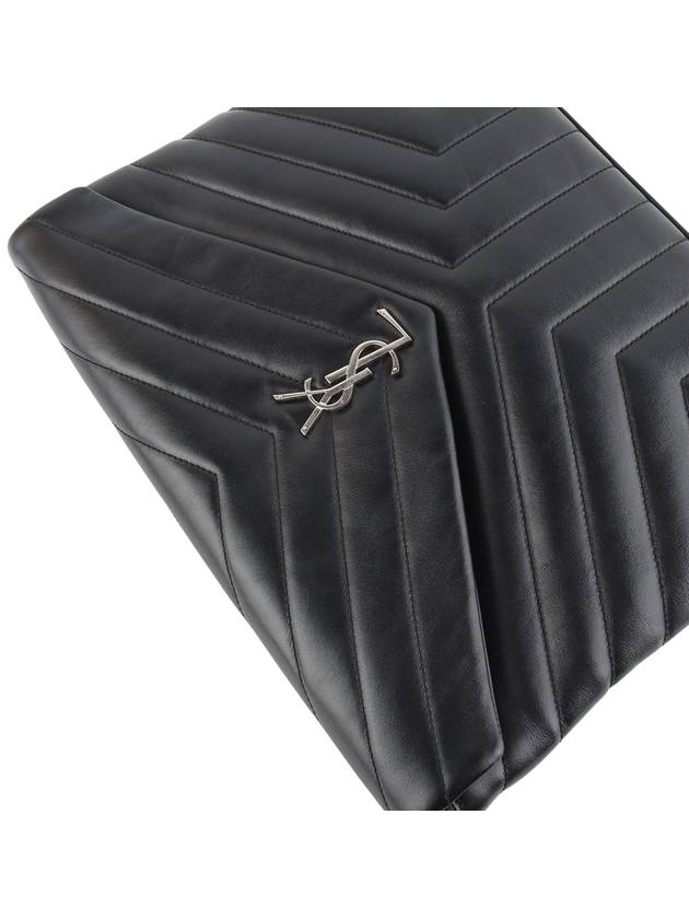 Saint Laurent 483236 Matelasse flap Lulu clutch silver 33972Y