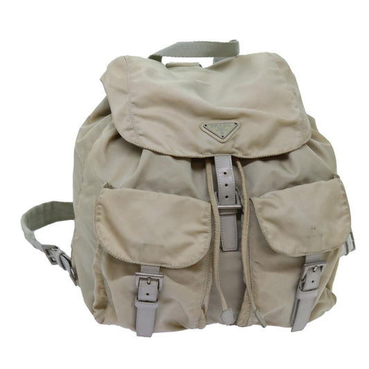 PRADA Backpack Nylon Beige  72678