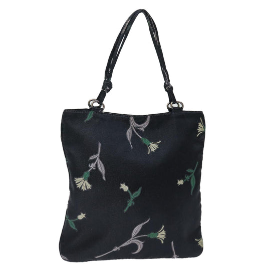 PRADA Hand Bag Satin Black  72682