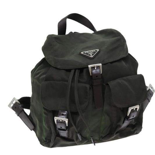 PRADA Backpack Nylon Khaki  72694