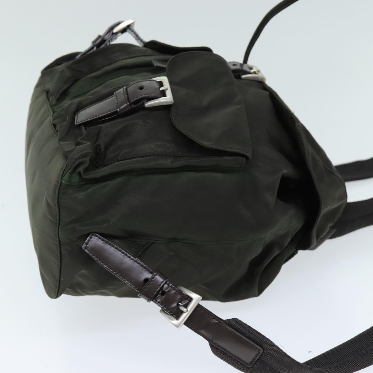 PRADA Backpack Nylon Khaki  72694