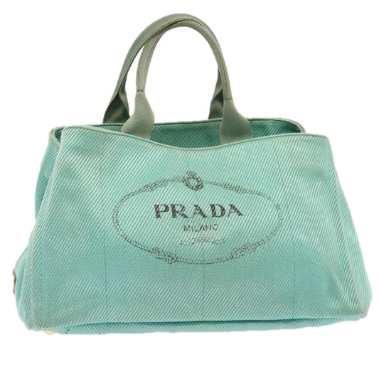 PRADA Canapa GM Hand Bag Canvas Blue  72696
