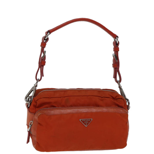 PRADA Shoulder Bag Nylon Orange  72716
