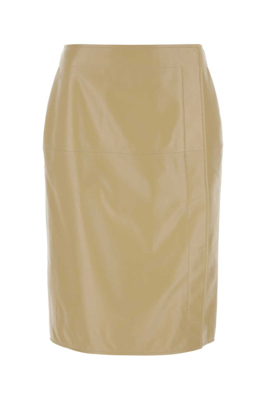 BOTTEGA VENETA Elegant Leather Mini Skirt for Women