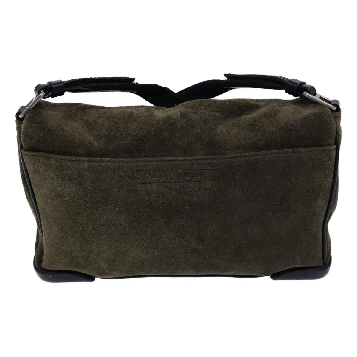 PRADA Shoulder Bag Suede Khaki  72953