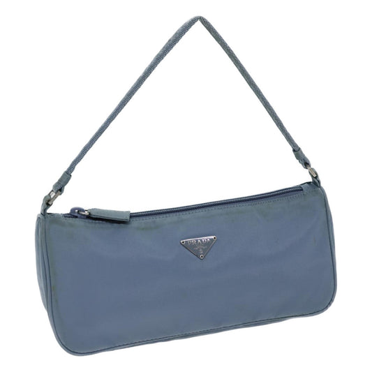 PRADA Accessory Pouch Nylon Light Blue  72954