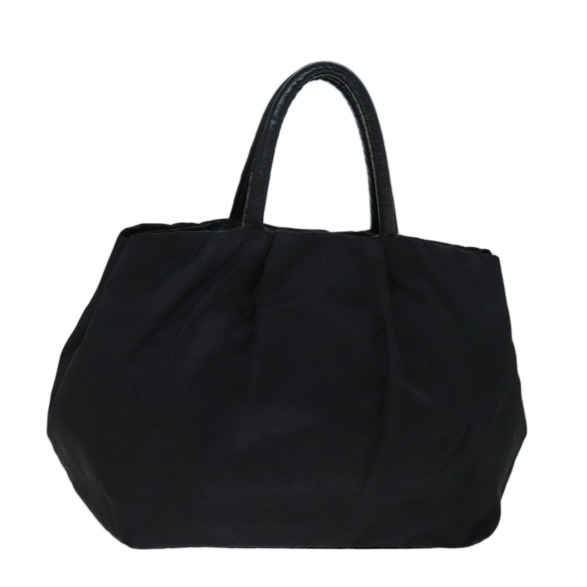 PRADA Ribbon Hand Bag Nylon Black  72955
