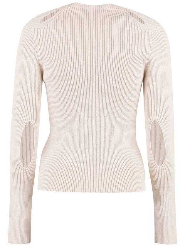 Fendi Cotton Blend Cardigan Beige