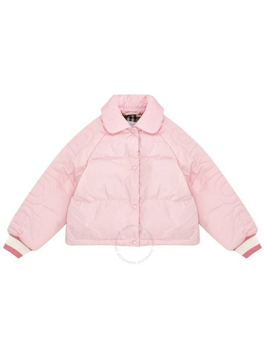 Burberry Burberry Girls Seashell Pink Athena Quilted Bomber Jacket, Size 4Y