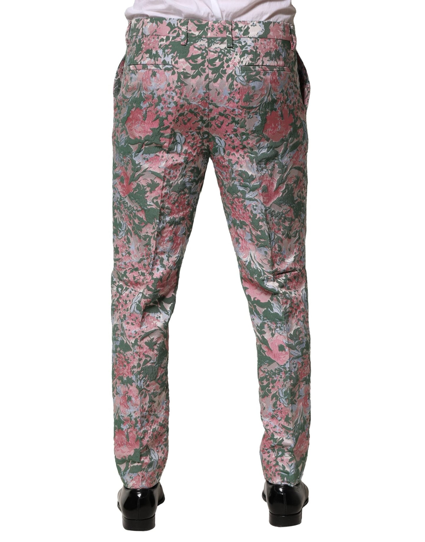 Dolce & Gabbana Multicolor Floral Jacquard Men's Pants