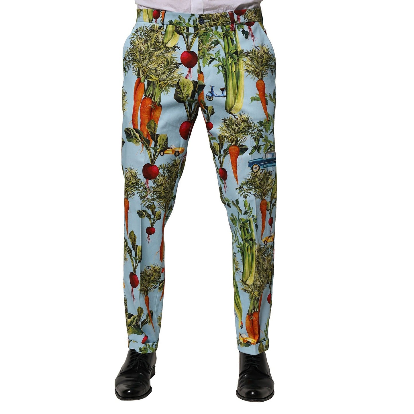 Dolce & Gabbana Multicolor Cotton Tapered Men Men's Pants