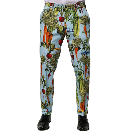 Dolce & Gabbana Multicolor Cotton Tapered Men Men's Pants