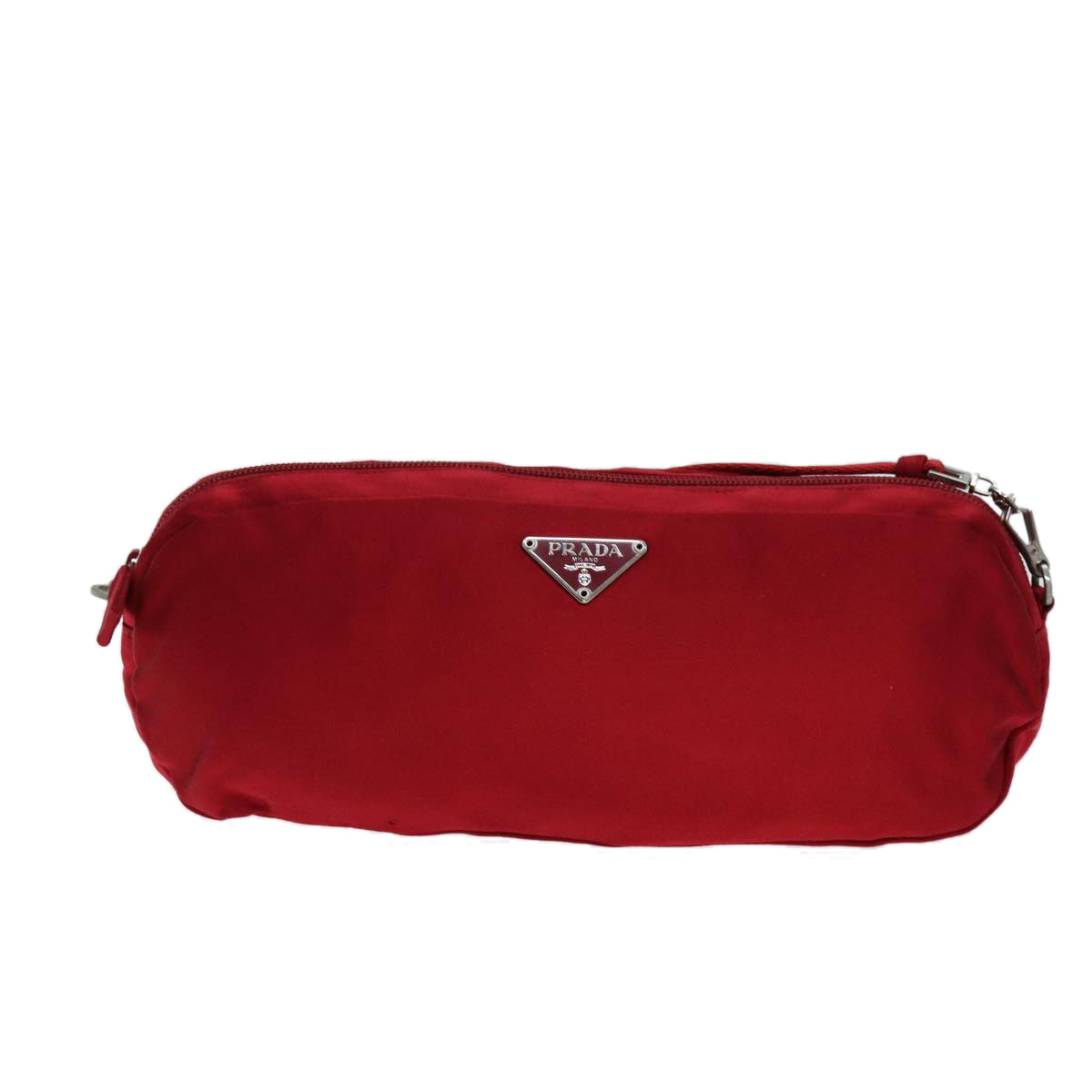 PRADA Shoulder Pouch Satin Red  73097