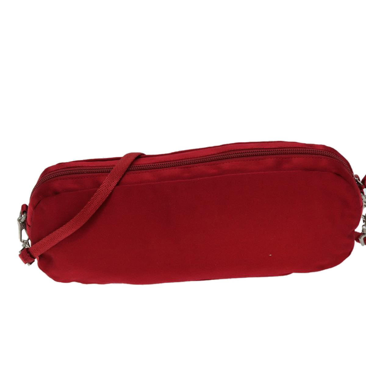 PRADA Shoulder Pouch Satin Red  73097
