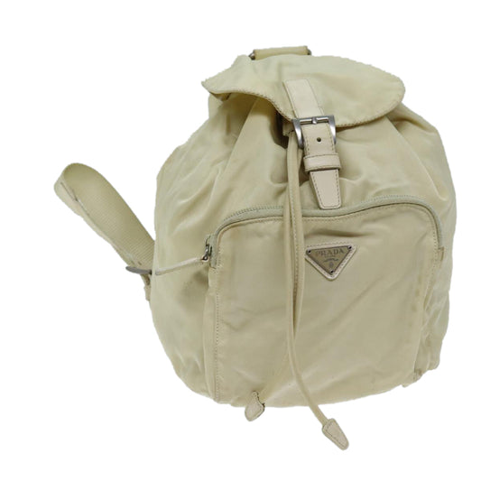 PRADA Backpack Nylon Cream  73099