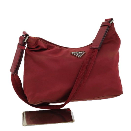 PRADA Shoulder Bag Nylon Red  73100
