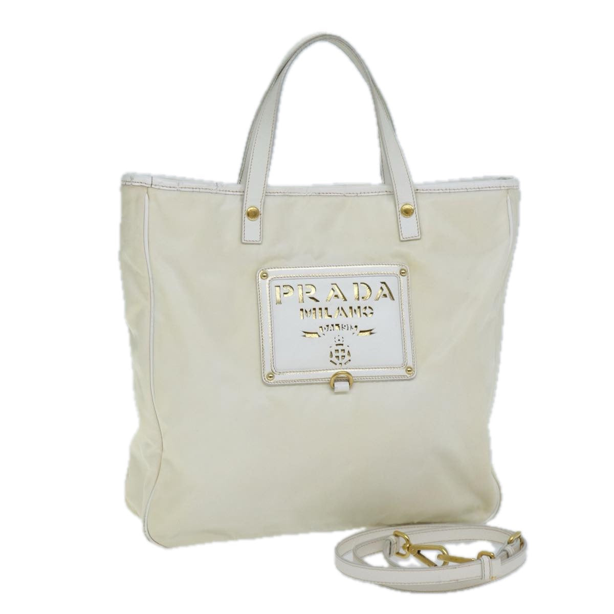 PRADA Tote Bag Nylon 2way White  73106