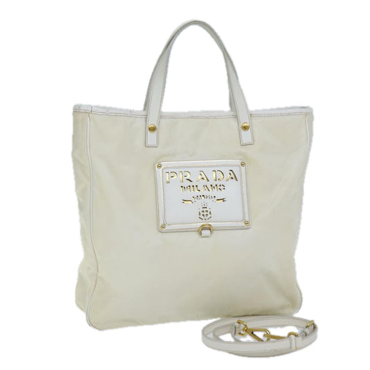 PRADA Tote Bag Nylon 2way White  73106