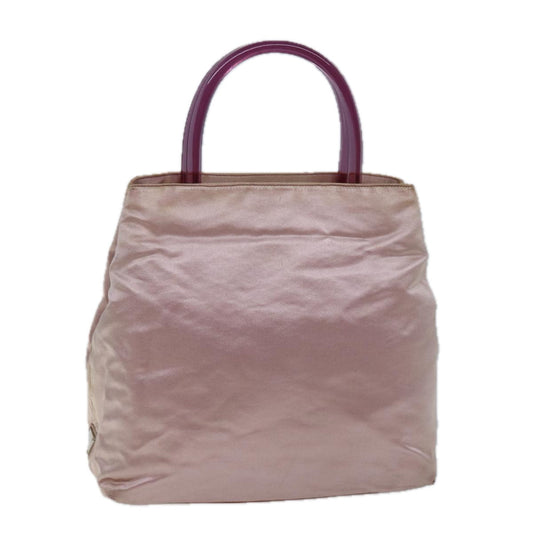 PRADA Hand Bag Satin Pink  73154