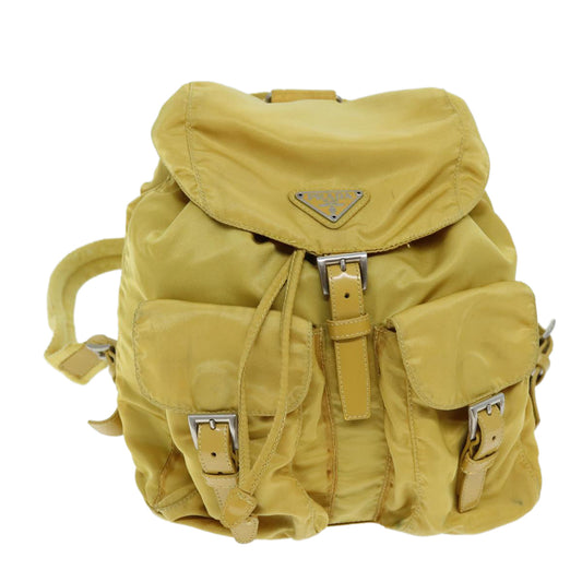 PRADA Backpack Nylon Yellow  73335