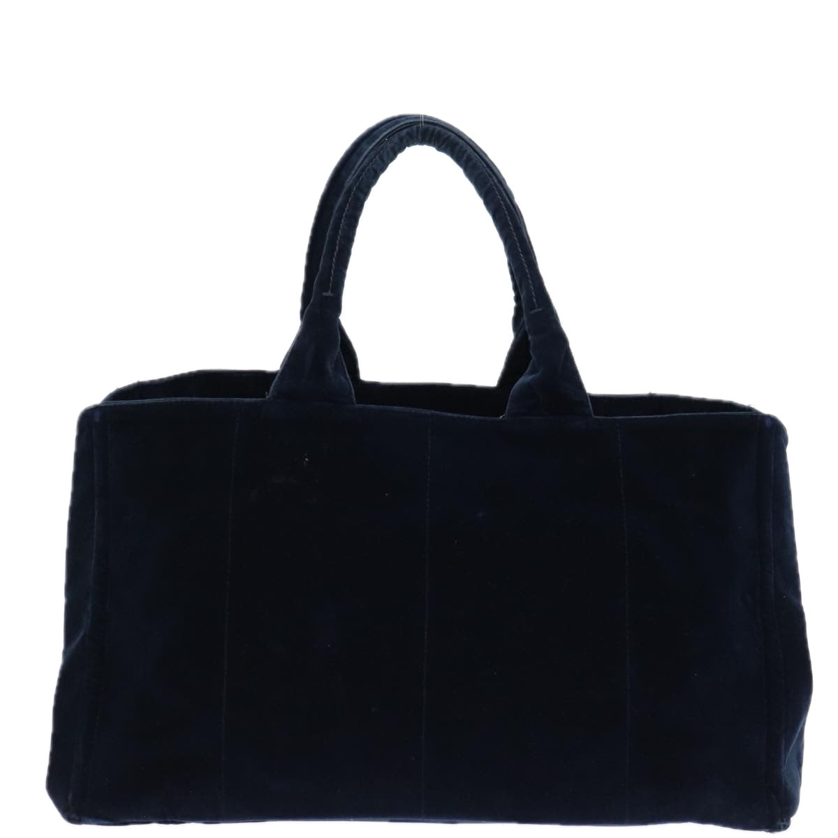 PRADA Canapa GM Hand Bag Velor Navy  73340